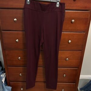 New York & Company Deep Burgundy Leggings